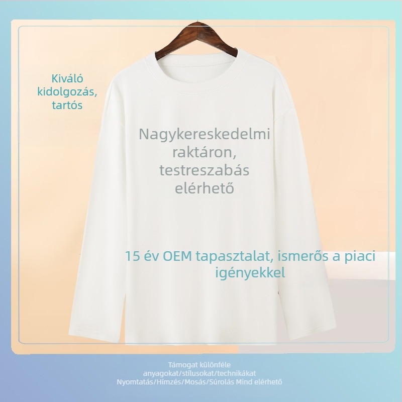 Férfi 300 g melegítőfelső, kerek nyakú, egyszínű, hosszú ujjú, karcsúsított szabás, őszi–tavaszi szezon