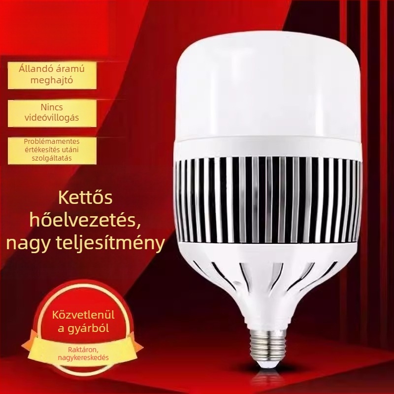 LED lámpa háztartási használatra, ultra fényes, E27 csavaros foglalattal, nagy teljesítményű világítás ipari környezetekhez, 60W/260W