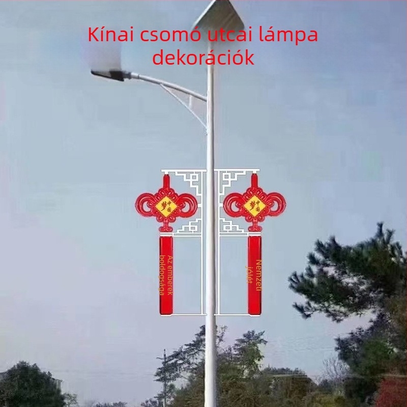 LED utcai világítás Új kínai stílusú kínai csomó díszítéssel – oszloplámpa és tájvilágítás