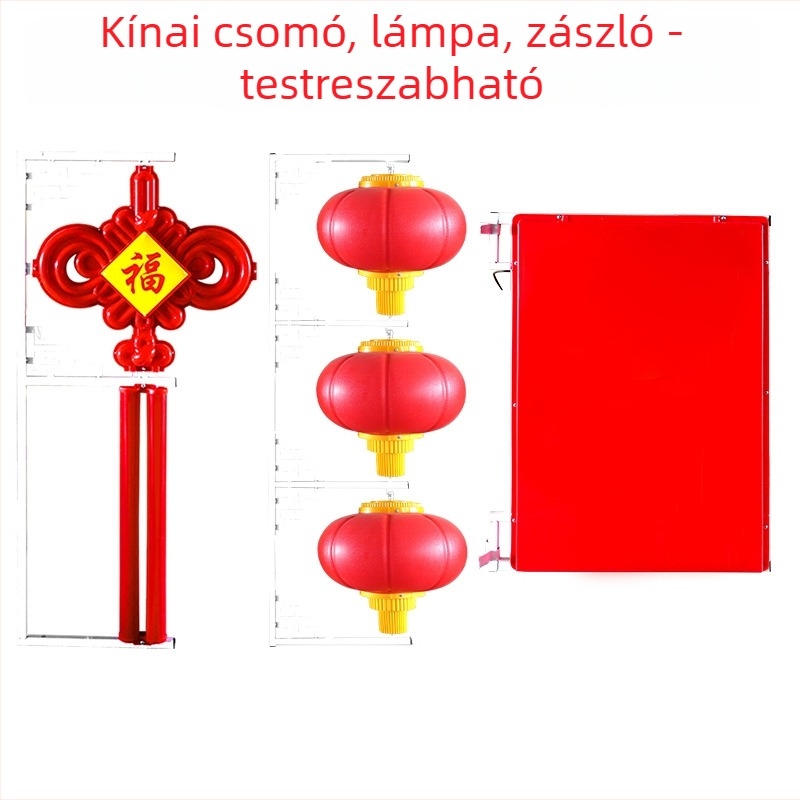 LED utcai világítás Új kínai stílusú kínai csomó díszítéssel – oszloplámpa és tájvilágítás