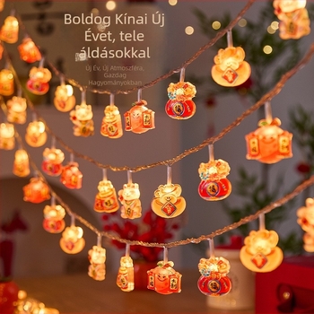 2026-os újévi LED fényfüzér – kültéri dekoráció, ünnepi hangulat