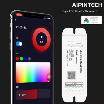 Graffiti Bluetooth LED-vezérlő intelligens applikációs dimmerrel, 12–24V LED-szalaghoz