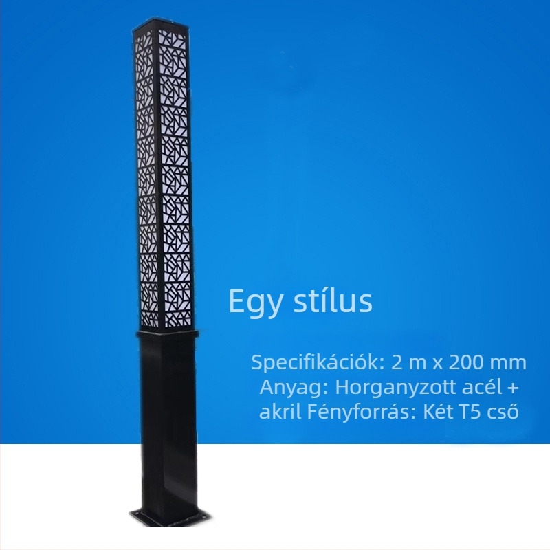 Napelemes LED kültéri lámpa, kínai stílusú, négyzet alakú tájvilágítás útvonalakhoz, parkokhoz és terekhez