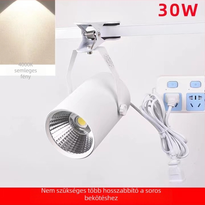 LED klipszes spot, fúrás nélkül, hálózatról működtetett, 20W/30W, kiállításokra, éjszakai piacokra, esküvőkre, hordozható világítás