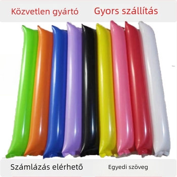 Megvastagodott cheerleading pálca nyomtatott logóval, felfújható rekvizit a hangulat fokozásához