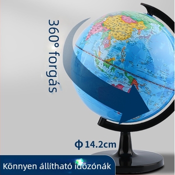 Fénylő földgömb földrajz oktatáshoz — 3D földgömb általános és középiskolás diákok számára