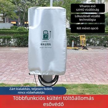 Logóval testreszabható esővédő EV-töltőoszlophoz, kültéri használatra, vízálló, por- és hóálló