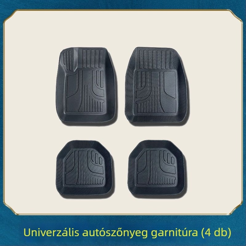 Univerzális négy darabos autópadló-matrica készlet, medencés alakú, PVC anyagú, csúszásmentes