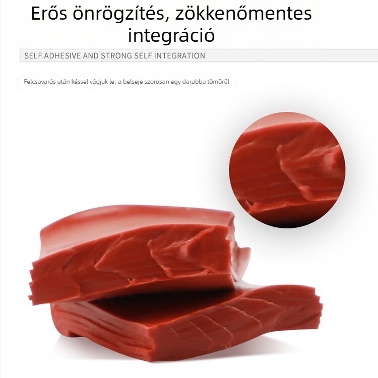 Önfelragadó szilikon szalag vízvezeték- és fűtőcső javítására, vízálló, rugalmas, UV-álló, 2,5 cm széles, 1 m hosszú