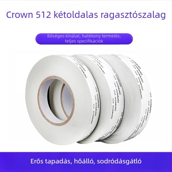 CROWN 512 Kétoldalú ragasztószalag, erős tapadással, ultra vékony, hőálló fém- és műanyag alkatrészekhez, autóipari szalag