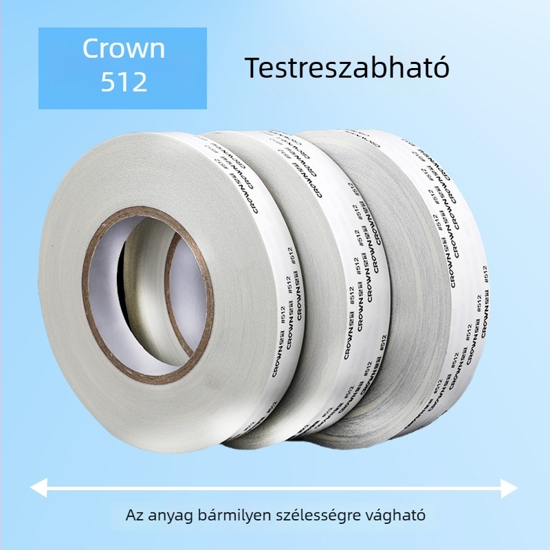 CROWN 512 Kétoldalú ragasztószalag, erős tapadással, ultra vékony, hőálló fém- és műanyag alkatrészekhez, autóipari szalag