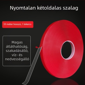 Átlátszó akril duplaoldalas ragasztó nano bevonattal, magas hőállóságú autódekorációhoz, nyom nélkül, testreszabható