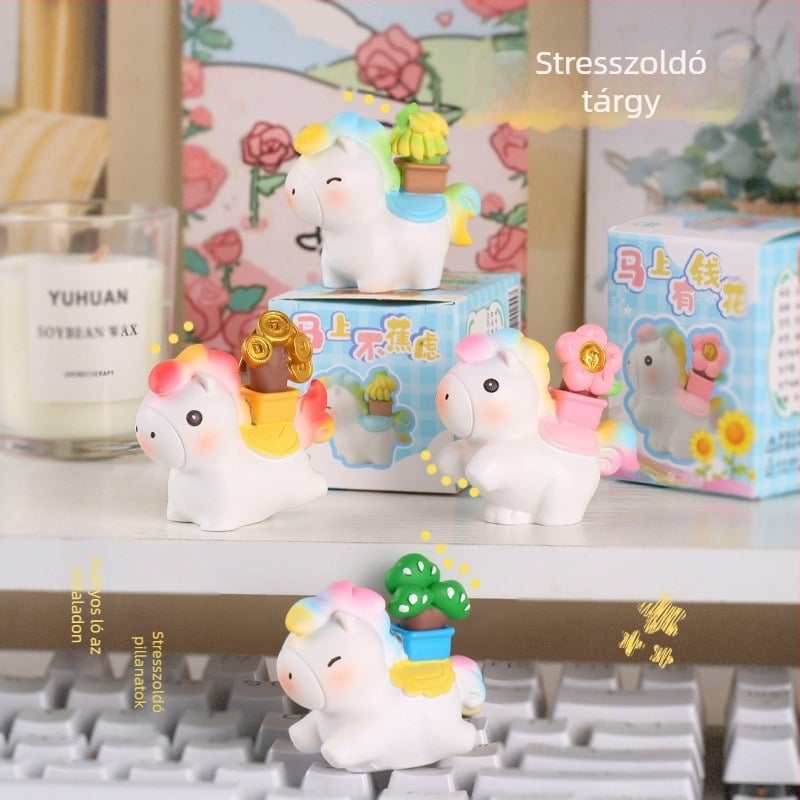 Asztali díszfigura irodai gazdagságért és érzelmi egyensúlyért, stresszoldó dekoráció, születésnapra ajándék