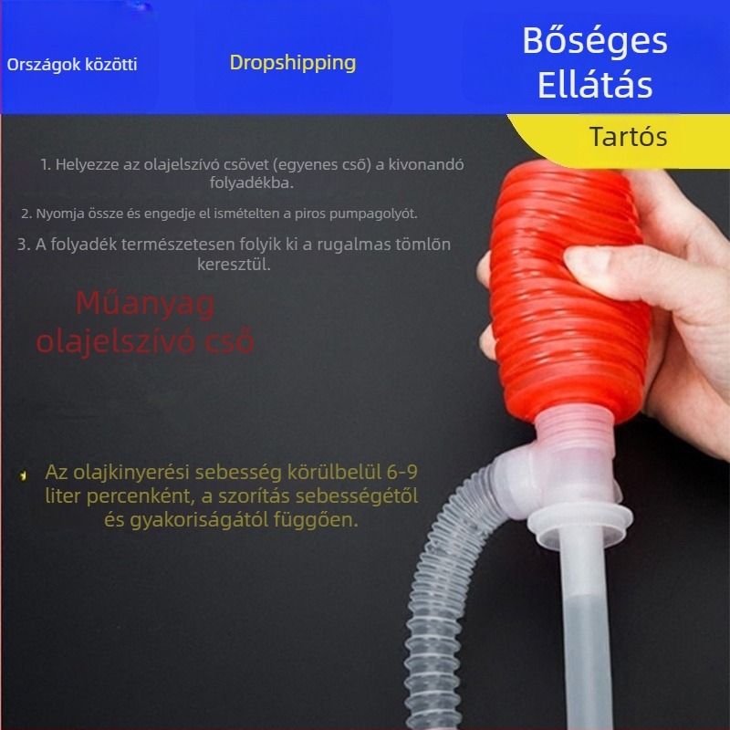 Autóhoz való olajkivonó és olajcserélő készlet – kézi dízelolaj pumpa, olajfelvevő, üzemanyag-tank szívócső