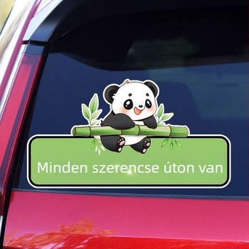 Személyre szabható szöveges matrica autókhoz és motorkerékpárokhoz, vízálló karosszériamatrica a karcolások elfedésére, rajzfilmszerű dizájn