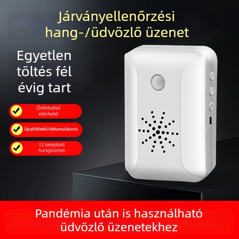 Infravörös szenzoros bejárati csengő hangos figyelmeztetéssel – üzletek és otthonok számára.