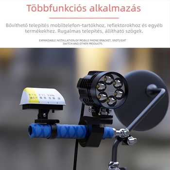 Elektromos jármű kiegészítő hosszabbító rúd – többfunkciós motorkerékpár keresztvas, tükrötartó, pedál, hátsó tükör, reflektor és telefon tartó