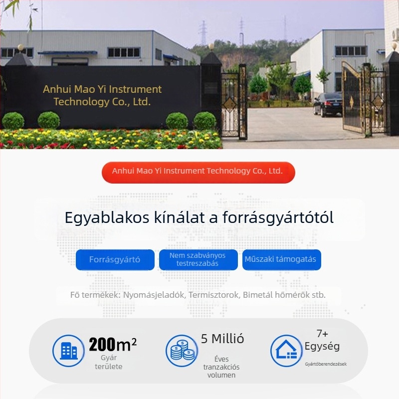 WSSX-411 elektromos érintkezéses bimetall hőmérő ipari berendezésekhez, hőmérséklet-szabályozás