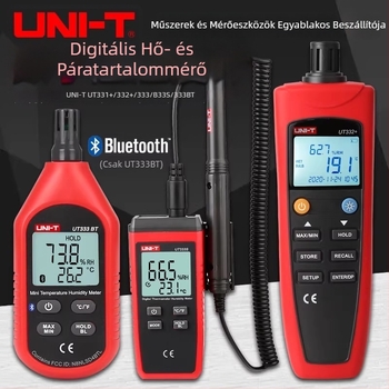 UT333/UT333S hőmérséklet- és páratartalom-mérő, digitális kijelzővel, otthoni használatra, magas precizitású