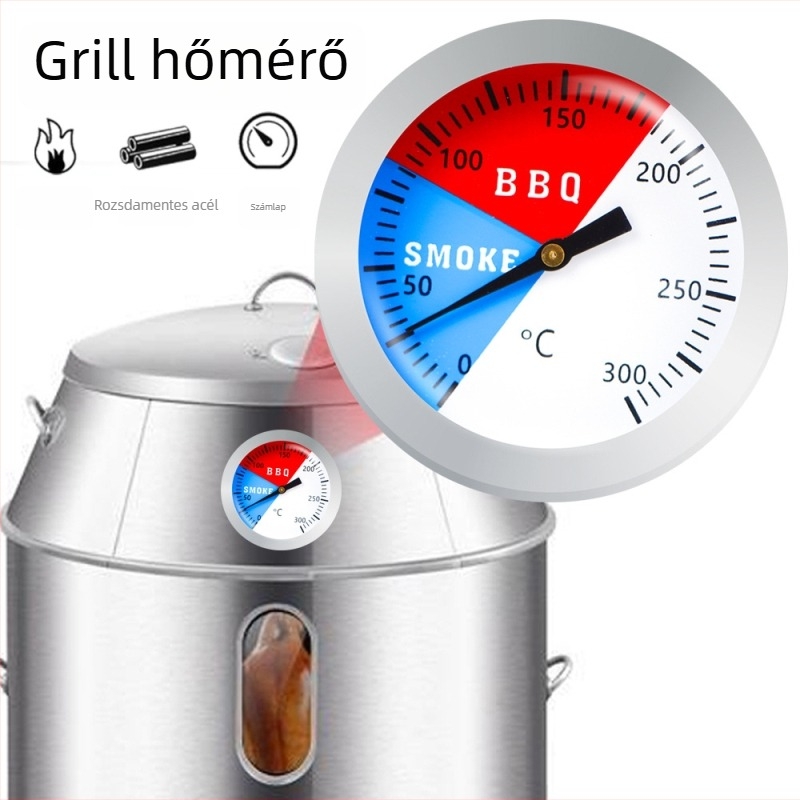 Kétfémes hőmérő BBQ-hoz és sütőhöz, 300°C, 52 mm, modell X20