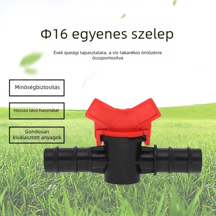 Chenghong 16 mm-es egyenes áteresztő folyamatszabályozó szelep mezőgazdasági öntözéshez, POM anyag, kopásálló tömítés