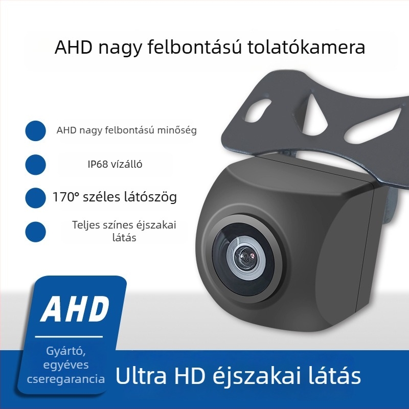 AHD 720p autóhátsó kamera, külső vízálló, csillagfényes éjszakai látás, tolató kamera