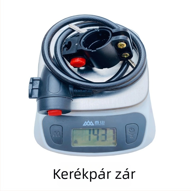 Kerékpár zár kábel acélmaggal, mountain bike- és elektromos kerékpárokhoz