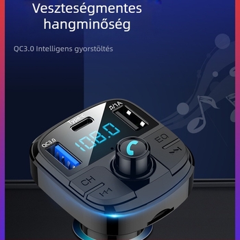 BT29 autós MP3 lejátszó Bluetooth-készülék, hands-free funkcióval, FM transmitter és vevő, USB-támogatás, cigarettagyújtó típusú
