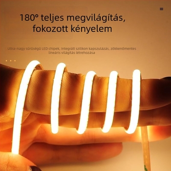 COB LED szalag, 2,7 mm szélesség, ultra-narrow, mini, nagy fényerő, alacsony feszültség, öntapadós lineáris világítás szekrényekhez