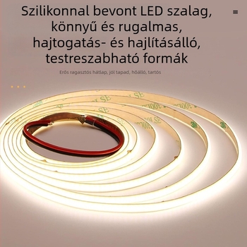 COB LED szalag, 2,7 mm szélesség, ultra-narrow, mini, nagy fényerő, alacsony feszültség, öntapadós lineáris világítás szekrényekhez