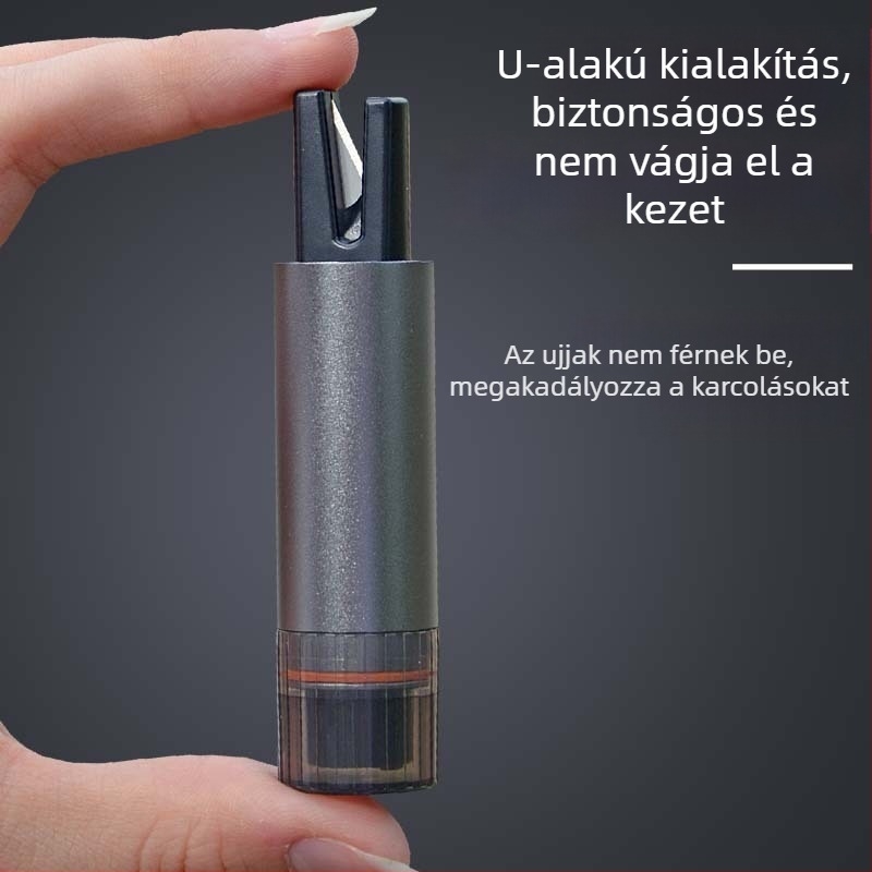 Autó biztonsági kalapács többfunkciós mentőeszközzel és mini ablakzúzóval, hordozható nyomógombos típus