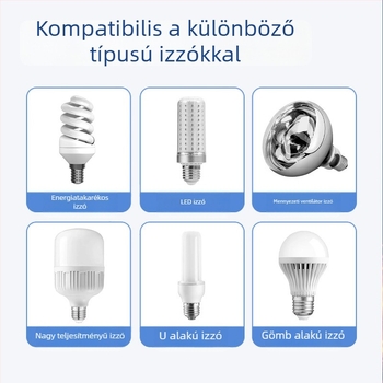 Új szerkezetű sík lámpatartó E27-es menetes foglalattal, 12 cm körkörös műanyag alap, esés elleni védelem