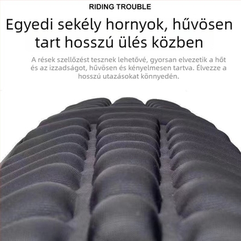 Motorkerékpár ülésvédő huzat rezgéscsillapítással, hőszigeteléssel és lélegző anyaggal; vastagított ülőpárna elektromos járművekhez és robogókhoz; napvédelmi funkció; univerzális minden évszakra