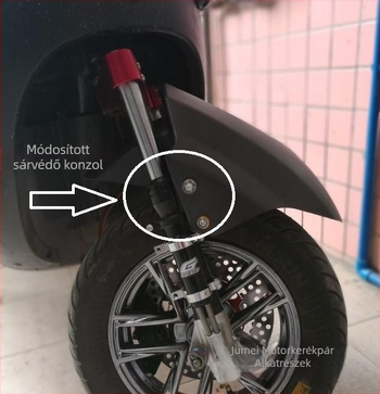 Univerzális módosított első sárvédő-tartó és rögzítő gyűrű elektromos motorkerékpárokhoz és elektromos járművekhez – első lengéscsillapítóhoz