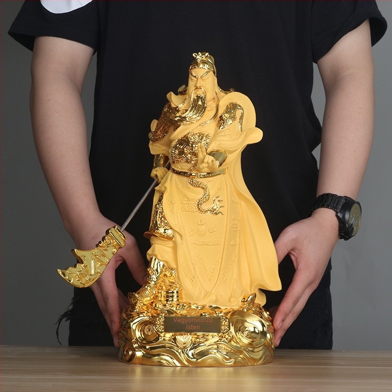 Guan Gong szobor irodai és hall-dekorációhoz