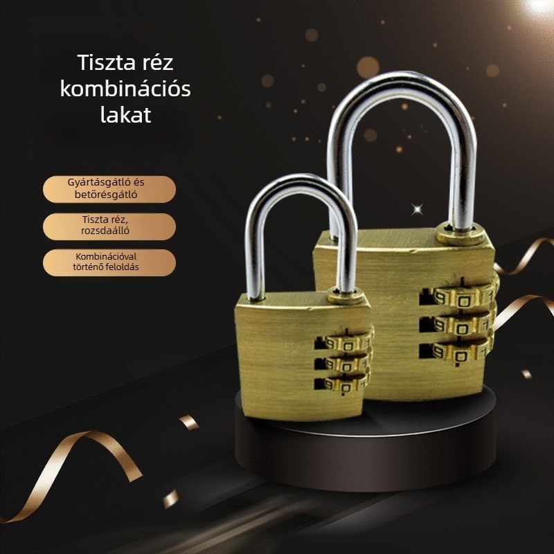 Réz kódzár ajtókhoz és ablakokhoz MG303 77 g