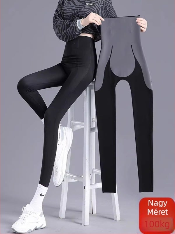 Női Shark-stílusú jóga leggings, magas derék, tavasz-nyár, plusz méretekig 100 kg
