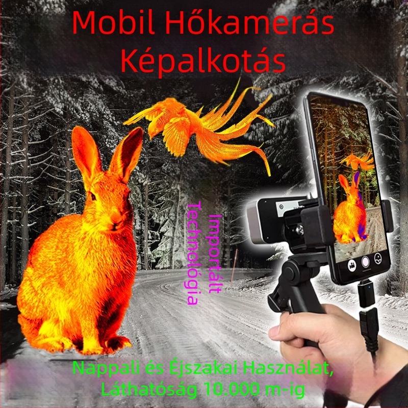 HD infravörös éjjellátó készülék madármegfigyeléshez, okostelefon-kompatibilis termikus imager, kültéri felszerelés