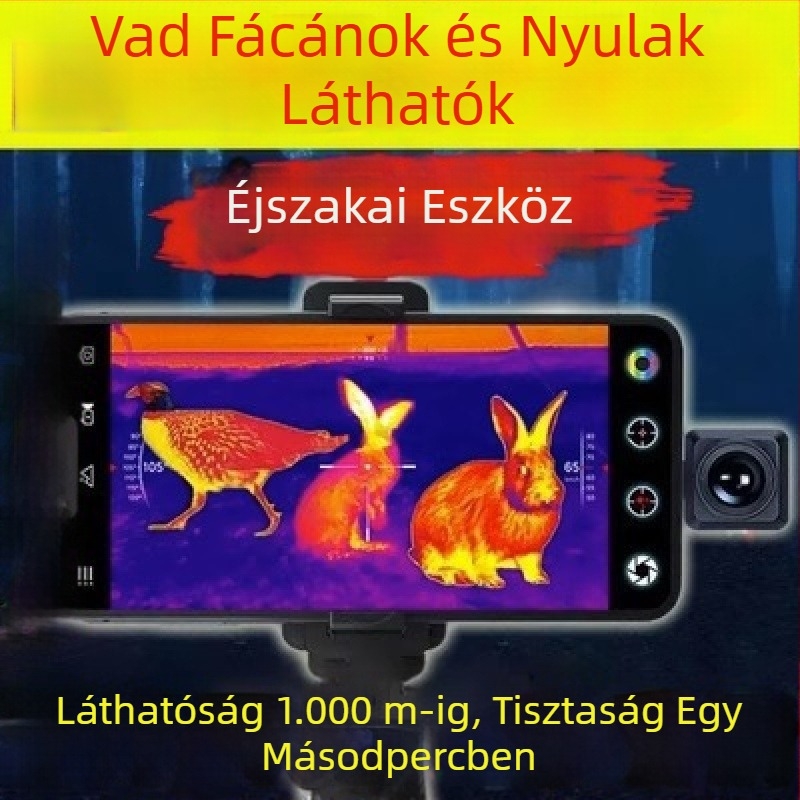 HD infravörös éjjellátó készülék madármegfigyeléshez, okostelefon-kompatibilis termikus imager, kültéri felszerelés