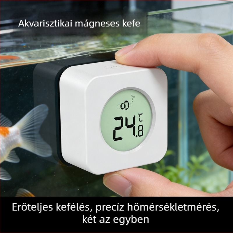 Akvárium mágneses kefés hőmérő — kis méretű, speciális üveg algák eltávolítására szolgáló eszköz