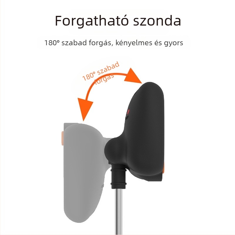 Digitális élelmiszerhőmérő sütéshez, 180°-os forgó szondával; nagy pontosságú víz-, tej-, krém- és olajhőmérséklet mérésére.