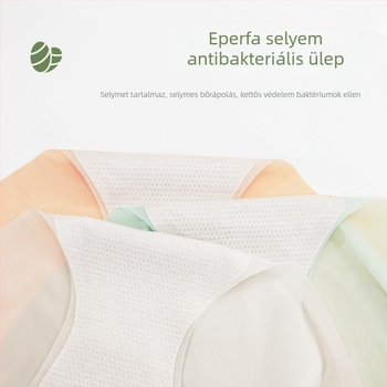 Nyári ultra vékony jég-selyem varrat nélküli női alsónemű, 7A mulberry silk háromszög fazon, középmagas derekú