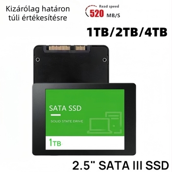 2,5 hüvelykes SATA III SSD nagy kapacitással – 4TB/2TB/1TB opciók asztali számítógépekhez és laptopokhoz