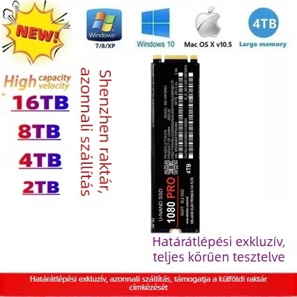 4TB-os SSD meghajtó M.2 NGFF interfesz Pro 1080