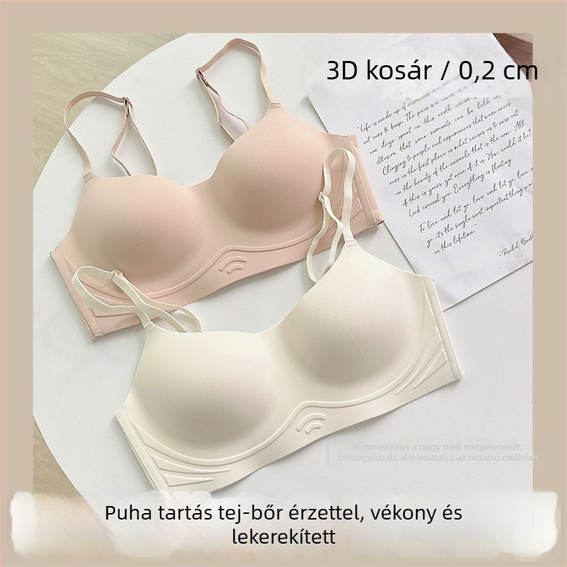 Vállpánt nélküli melltartó formázott kosarakkal, varrás nélküli, drót nélküli, puha anyag