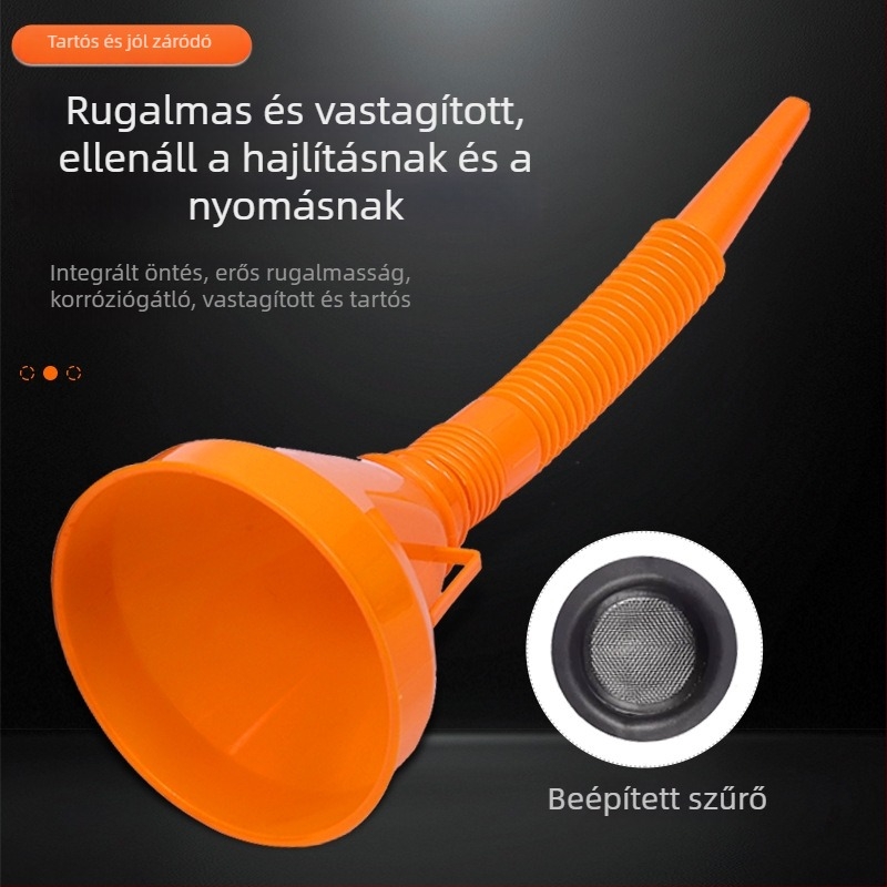 Nagy méretű autóolajöntő tölcsér – többfunkciós