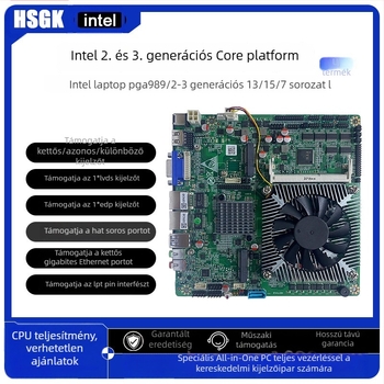 Heshuo HS77 HM65 ipari vezérlő Mini-ITX alaplap kettős hálózati kártyákkal, hat RS-485 soros porttal és tíz USB porttal POS-hoz