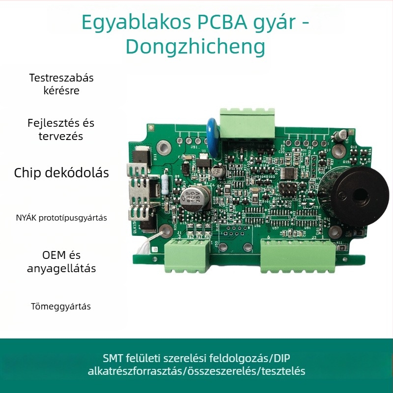 PCBA vezérlő panel, klónozás és dekódolás prototípushoz, SMT-összeszerelés, FR4 PCB, forrasztás