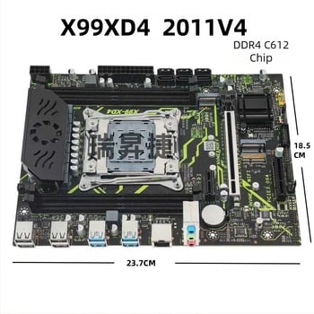 Új X99XD4 alaplap MOS hűtőventilátorral, verzió X99C612 chipset asztali számítógéphez
