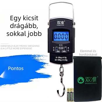 A08 50 kg kézi digitális mérleg poggyászhoz – hordozható mini mérleg, nagy pontosságú